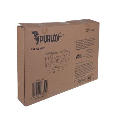 Сумка-переноска Purlov 27480 для собак і котів до 25 кг 60×42x44 см, складна з металевим каркасом | Зображення 1