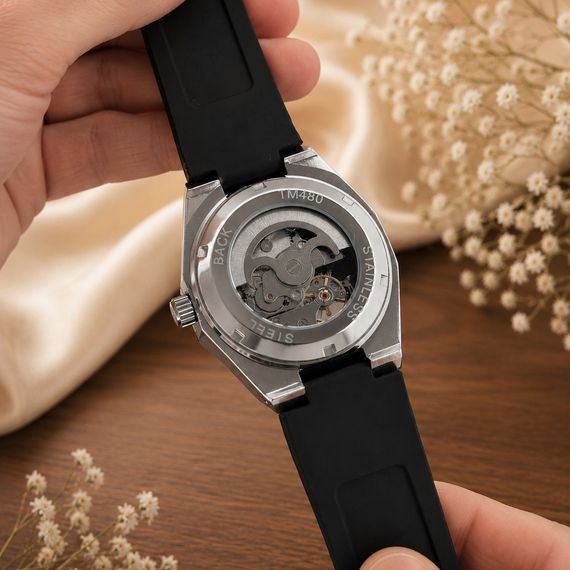 Наручний механічний годинник Forsining 8313 Black-Silver-Black | Зображення 3