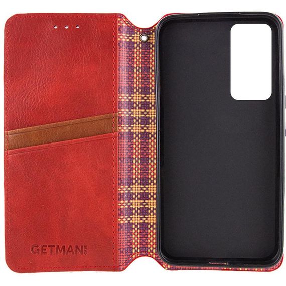 Шкіряний чохол-книжка GETMAN Cubic (PU) для Samsung Galaxy M35 5G Червоний | Зображення 2