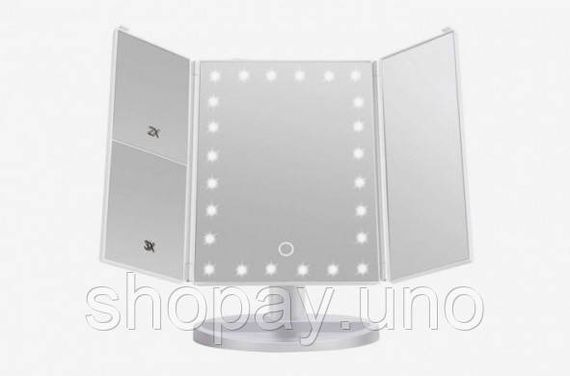 Зеркало с led подсветкой на подставке, Зеркало с подвеской для макияжа 5 кратное увеличение NH-39 | Зображення 3