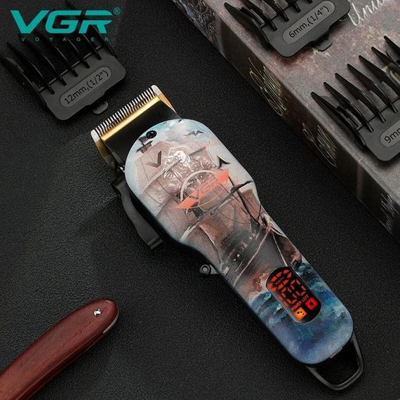 Професійна акумуляторна машинка для стрижки з потужним мотором XPRO VGR-689 (41887-VGR-689_483) | Зображення 4