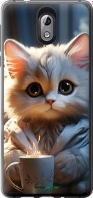 Чохол на Nokia 3.1 Білий кіт "5646u-1530-2448"