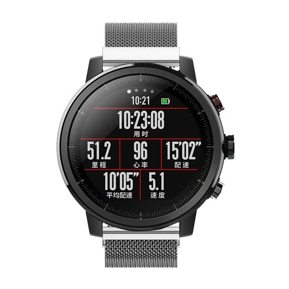 Миланский сетчатый ремешок Primo для часов Xiaomi Huami Amazfit SportWatch 2 / Amazfit Stratos - Silver | Зображення 2