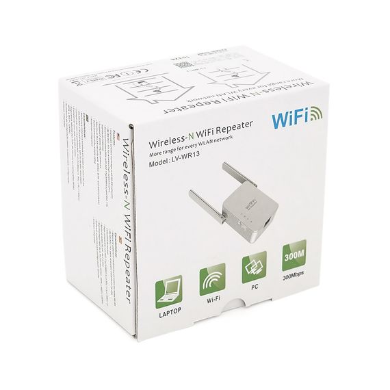 Підсилювач WiFi сигналу з 2-ма вбудованими антенами LV-WR13, живлення 220V, 300Mbps, IEEE 802.11b/g/n, 2.4-2.4835GHz, BOX | Зображення 3