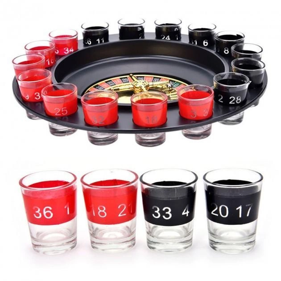 Рулетка зі стопками Drinking Roulette Set i3-90 алко рулетка казино на 16 чарок | Зображення 2