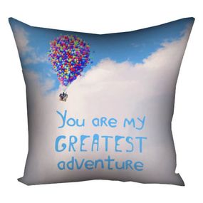 Подушка габардинова з принтом You are greatest adventure 30x30 см (3P_LP370)