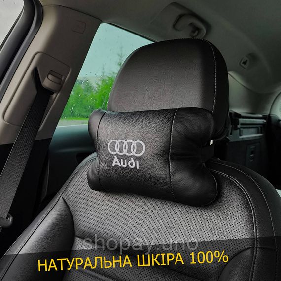 Подушки-подголовники для салона автомобиля Audi, Подушка для машины под шею, Подарок подушка дорожная KW-91 | Зображення 4