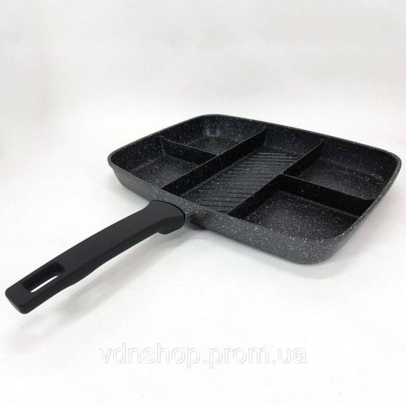 Універсальна сковорідка для готування UNIQUE, Кулінарна сковорода з антипригарним покриттям KN-18 | Зображення 8