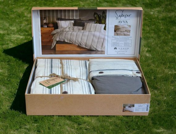 Постельное белье Saheser Naturel 200 х 220 см Avva Antrasit | Зображення 4