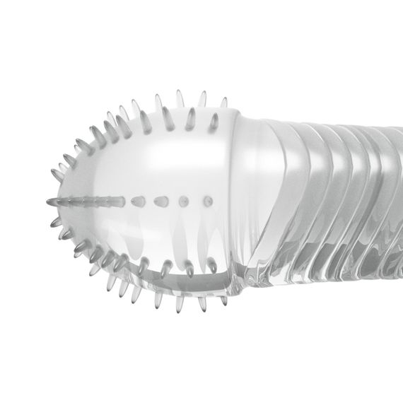 Ребристая насадка на пенис Crushious, 15.5 x 3.3 см Sex Aura | Зображення 1