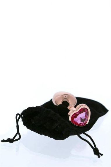 Dt21789 анальна пробка з серцем GLEAMING LOVE ROSE GOLD PLUG SMALL Sex Aura | Зображення 4