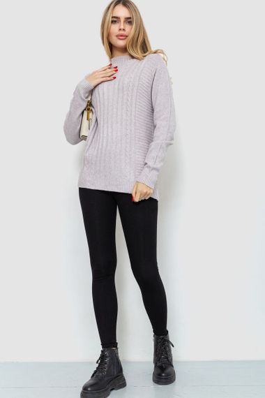Светр жіночий, колір світло-сірий, 221R20PCS8 | Зображення 1
