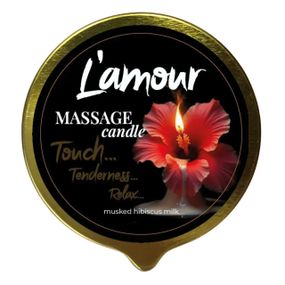 Массажная свеча L'amour Musked Hibiscus & Milk, золотая, 70 мл Sex Aura