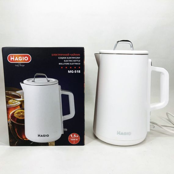 Якісний електрочайник для кухні MAGIO, Електрочайник на кухню, Чайник металевий для дому UO-90 | Зображення 6