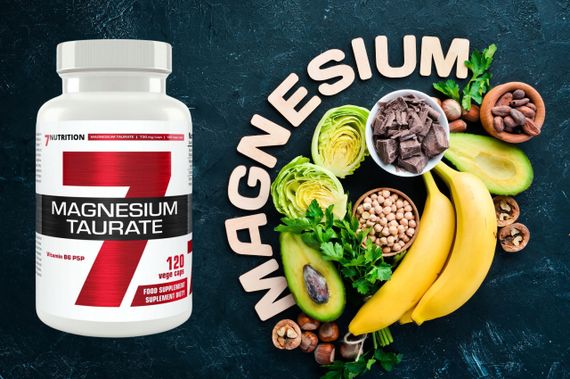Таурат магнію + Вітамін B6 7 Nutrition Magnesium Taurate 736 mg + B6 5 mg 120 caps | Зображення 2