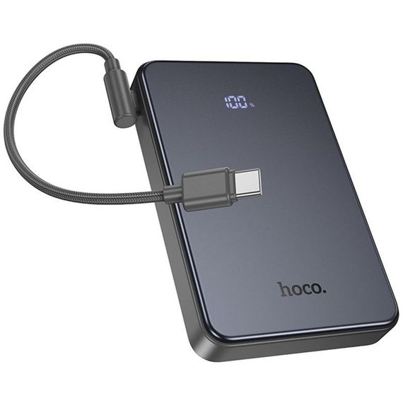Портативний ЗП Power Bank Hoco J170 Starlight 22.5W+PD20W with cable 10000 mAh Metal gray | Зображення 3