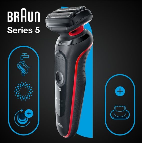 Електробритва Braun Series 5 51-R1200 Black/Red | Зображення 3