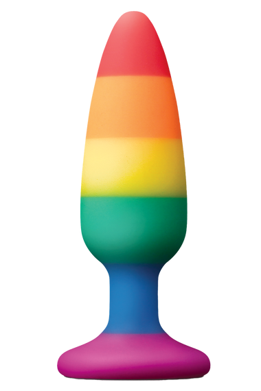 Райдужна анальна пробка COLOURFUL LOVE RAINBOW ANAL PLUG MEDIUM Sex Aura