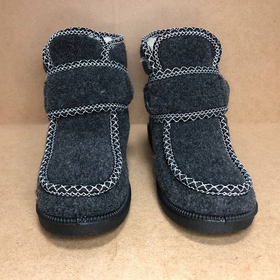 Чоботи черевики жіночі зимові 39р 25см, Калоші утеплені чорного кольору, Суконні зимові бурки GQ-60 | Зображення 5