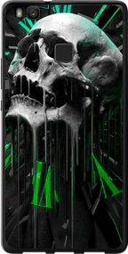 Чехол на Huawei P9 Lite Череп-часы "4100u-298-17620"