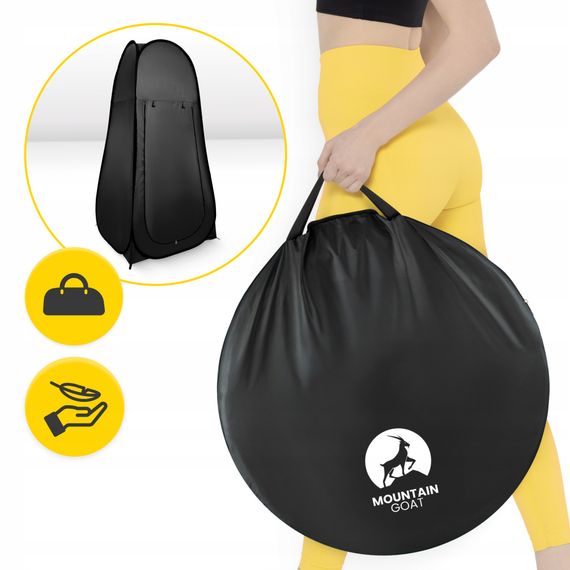 Намет туалет-душ, переодягальня Mountain Goat Pop-Up 200 x 110 x 110 см саморозкладний Black (P-5905973405195) | Зображення 4