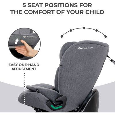 Автокресло Kinderkraft Oneto3 i-Size Cool Grey (KCONE300GRY0000) (5902533922178) | Зображення 4