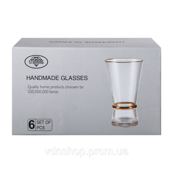 Набір з 6 склянок, 400 мл, для лимонаду, води, соку та коктейлів HP-16-9 | Зображення 3