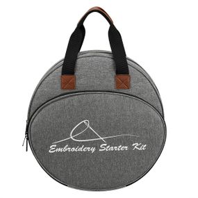 Органайзер для рукоділля d 35cм Embroidery сумка для пряжі сумка для ниток розмір 35*7 сіра