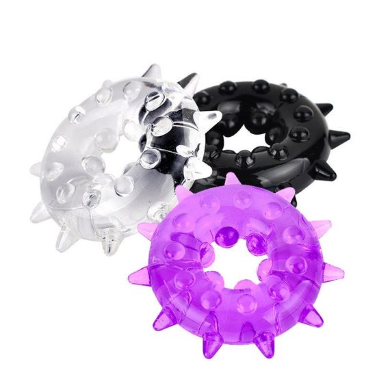 Эрекционное силиконовое кольцо с шипами