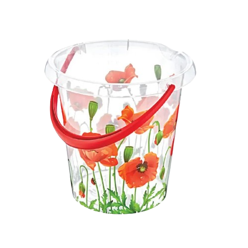 Відро 12л б/кришки пластик з декором мікс ELIF | Зображення 3