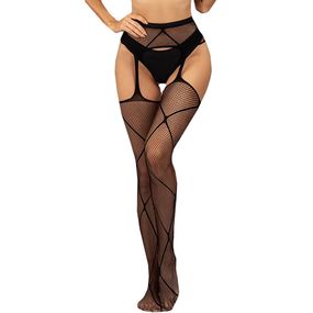 Еротичні колготки з відкритими стегнами Babydoll 44 Чорний 6080