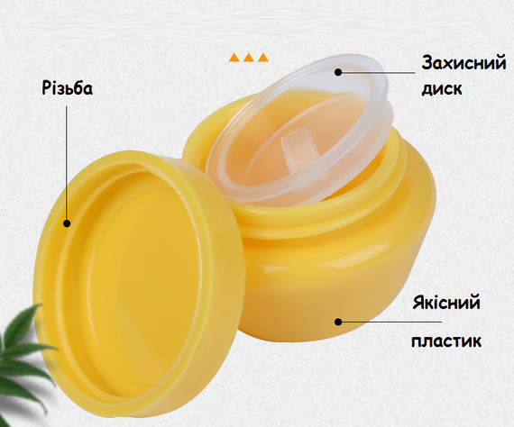 Баночка для крему, 10 шт, косметики 30 мл з захисним диском, колір білий | Зображення 1