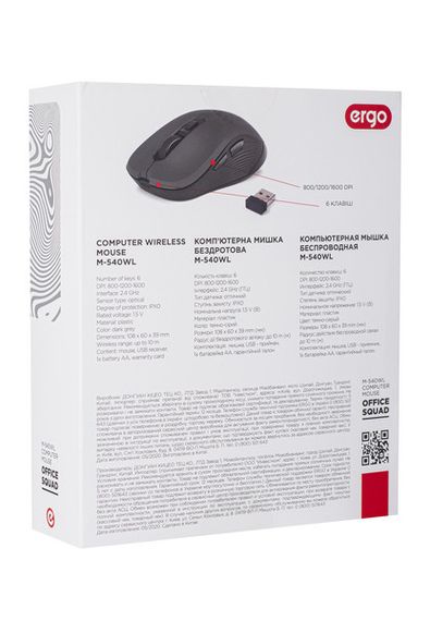 Миша бездротова Bluetooth ERGO M-540 WL | Зображення 8