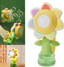 Генератор мильних бульбашок у формі соняшника з підсвічуванням Seven COLOR FLOWER