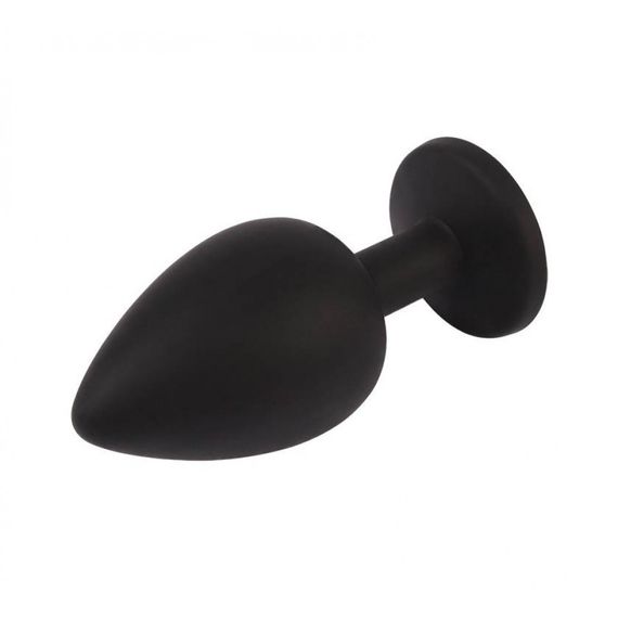 Анальна пробка чорна CHISA Senuelo з каменем рожевого кольору, розмір L sexstyle | Зображення 2