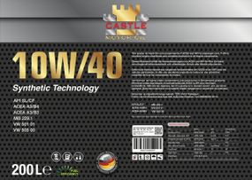 Моторна олива CASTLE MOTOR OILS 10W40 20л API SL/CF-4