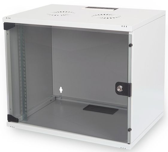 Шкаф DIGITUS 19&quot; 7U 540x400, стекл.дверь, 60kg max, серый (DN-1907U-S-1)
