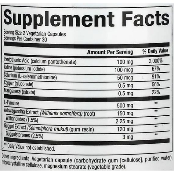 Вітамінно-мінеральний комплекс Natural Factors Thyroid Health Formula 60 Veg Caps | Зображення 1