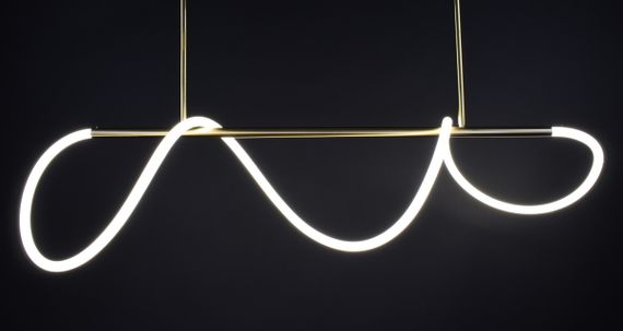 Люстра світлодіодна стельова LED світильник для квартири на стелю лед 27736 Латунь 54-84х35х120 см. | Зображення 2