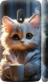 Чохол на Motorola Moto G4 Play Білий кіт "5646m-860-2448"