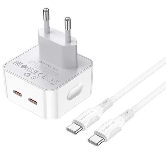 СЗУ Borofone BA76A Source PD35W (2Type-C) + Type-C to Type-C | Зображення 4