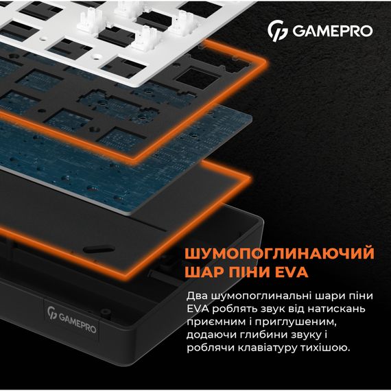 Клавіатура GamePro MK130R Hot-Swap Red Swich RGB USB UA Black (MK130R) | Зображення 7