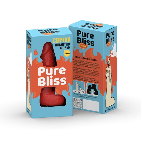 Свічка у вигляді члена Pure Bliss BIG Red 18 см | Зображення 6