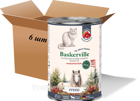 Влажный корм Вaskerville, Holistic Пребио, Конина с клюквой. Полнорационный корм для кошек с чувствительным пищеварением и пожилых