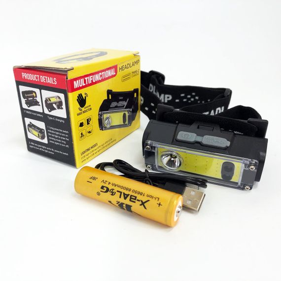 Фонарик на голову с зарядкой, Фонарь на голову для рыбалки, Налобный фонарь для рыбалки кемпинга CH-38 | Зображення 2