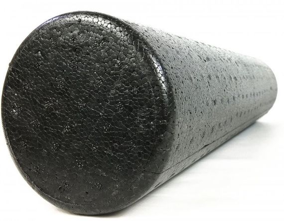 Масажний ролик (роллер) гладкий U-POWEX EPP foam roller (90*15cm) Black | Зображення 4