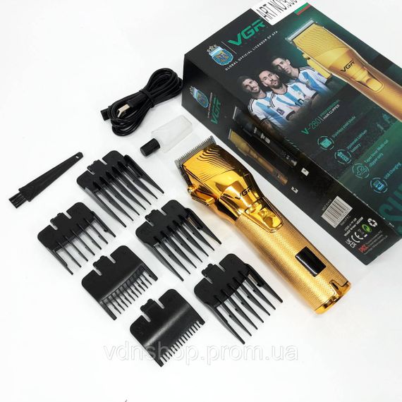 Електрична машинка з насадкою для бороди VGR V-280, Професійний тример з набором насадок AK-76 | Зображення 7
