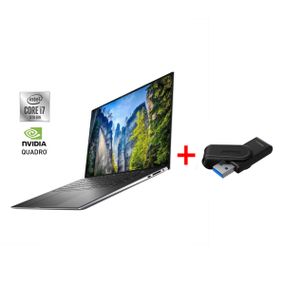 Мобильная рабочая станция Б-класс Dell Precision 5550 / 15.6" (1920x1200) IPS / Intel Core i7-10750H (6 (12) ядра по 2.6 - 5.0 GHz) / 16 GB DDR4 / 512 GB SSD / Quadro T1000, 4 GB / WebCam / Win 11 Pro б/у + Подарок Флеш-накопитель Kingston 64GB