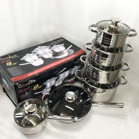 Набір посуду UNIQUE UN-5037 12 предметів (16; 16; 18; 20; 24; сковорода 24 см)