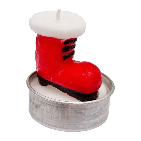 Новогодняя свеча "Сапожок" 10-77-4 размер свечи 3,5х5 см